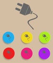 Electric plug icon Royalty Free Stock Photo