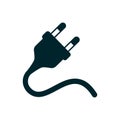 Electric plug icon sign with cord Ã¢â¬â vector Royalty Free Stock Photo