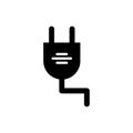 Electric plug icon. simple flat vector