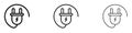 Electric plug icon vector Royalty Free Stock Photo