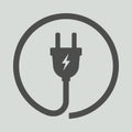 Electric plug icon. Vector illustration. Royalty Free Stock Photo