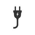 Electric plug icon. Vector illustration. Royalty Free Stock Photo