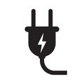 Electric plug icon, vector illustration Royalty Free Stock Photo