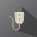 Electric plug icon in vector shape on a dark background Royalty Free Stock Photo