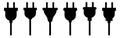 Electric plug icons set Royalty Free Stock Photo