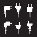 Electric plug icons set Royalty Free Stock Photo