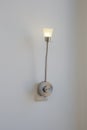 A electric plug-in lamp is modern object interior . decorate on white background