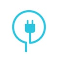 Electric plug power cabel icon Symbol