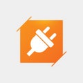 Electric plug sign icon. Power energy symbol. Royalty Free Stock Photo