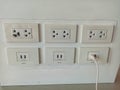 electric plugs at Donmueang airport, Thailand