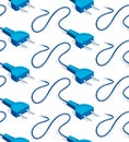Electric plugs seamless vector wallpaper image. Royalty Free Stock Photo