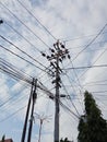 Electric pole cabel