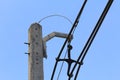 Electric pole in the city Royalty Free Stock Photo