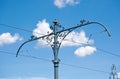 Electric pole for tram line