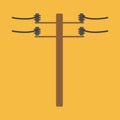 electric pole. Vector illustration decorative design Royalty Free Stock Photo