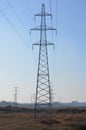 Electric poles and network I. Royalty Free Stock Photo