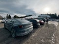 Electric Polestar Car at Seebach Ski Resort Parking