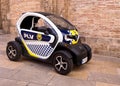 Electric Police Car in Valencia city, Spain Royalty Free Stock Photo