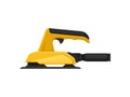 Electric polishing machine or sandpaper. Equipment for carpentry works. Professional power tool. Flat vector icon