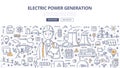 Electric Power Generation Doodle Concept