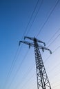 Electric power lines Royalty Free Stock Photo