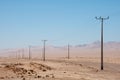 Electric power lines, Chile Royalty Free Stock Photo