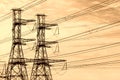Electric power masts Royalty Free Stock Photo