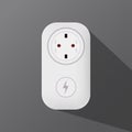 Electric power plug icon in vector shape on a dark background Royalty Free Stock Photo