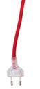 Electric power plug with red wire Royalty Free Stock Photo