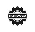 electric power precision gear icon vector logo design Royalty Free Stock Photo