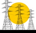 Electric Power pylon Royalty Free Stock Photo