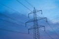 Electric Power Pylons in Beautiful Morning Light