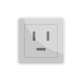 Electric power socket icon flat isolated vector Royalty Free Stock Photo
