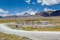 Electric power substation in Kyrgyzstan Royalty Free Stock Photo