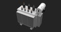 Electric Power transformer 3D illustration