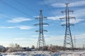 Electric power transmission Royalty Free Stock Photo