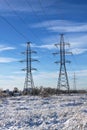 Electric power transmission Royalty Free Stock Photo