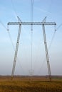 Electric power transmission line Royalty Free Stock Photo