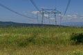 Electric power transmission line Royalty Free Stock Photo