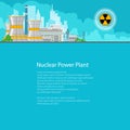 Electric Power Transmission from a Thermal Power Station Royalty Free Stock Photo