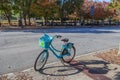 Electric Motorised Bicycle on Atlanta, GA  City Sidewalk Royalty Free Stock Photo