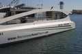 Electric powered tourist boat in Barcelona. Spain