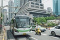 Electric powered hybrid bus in Shanghai, China