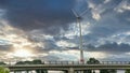 Electric Powr Pylon beneath a higway bridge