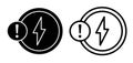 Electric Problem icon vector set on white background Royalty Free Stock Photo