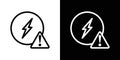 Electric Problem icon vector set on white background Royalty Free Stock Photo