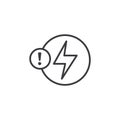 Electric Problem icon vector set on white background Royalty Free Stock Photo