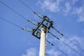 Electric pylon and the sky Royalty Free Stock Photo