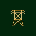 Electric pylon. Vector illustration decorative design Royalty Free Stock Photo