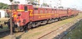 Electric rail Engines are standing in Car Shed in no where of Indian Railway .